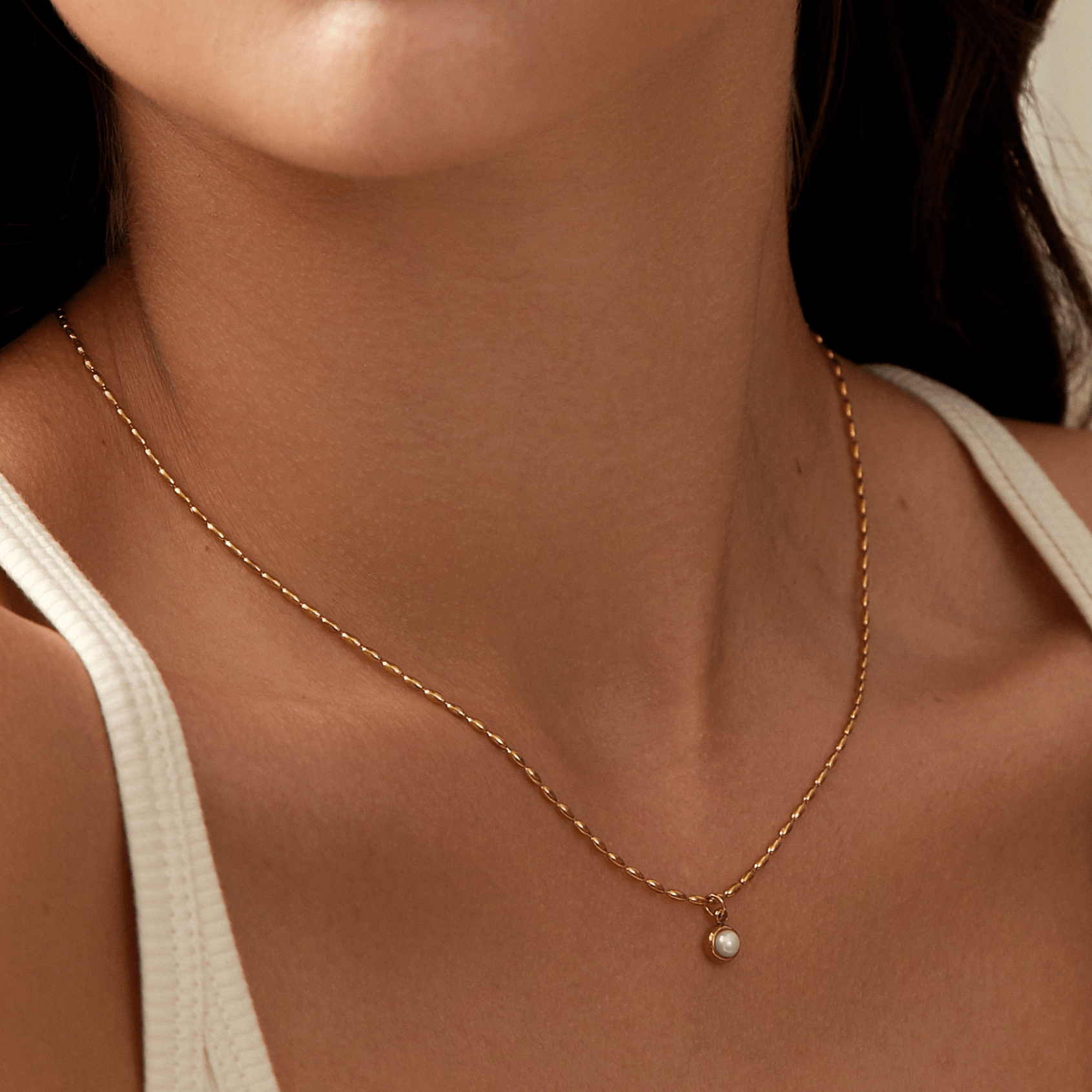 Pearl Chain Necklace -