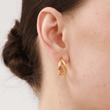 Braided Double Hoops -
