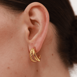 Braided Double Hoops -