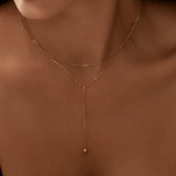 Layered Mini Ball Necklace - 