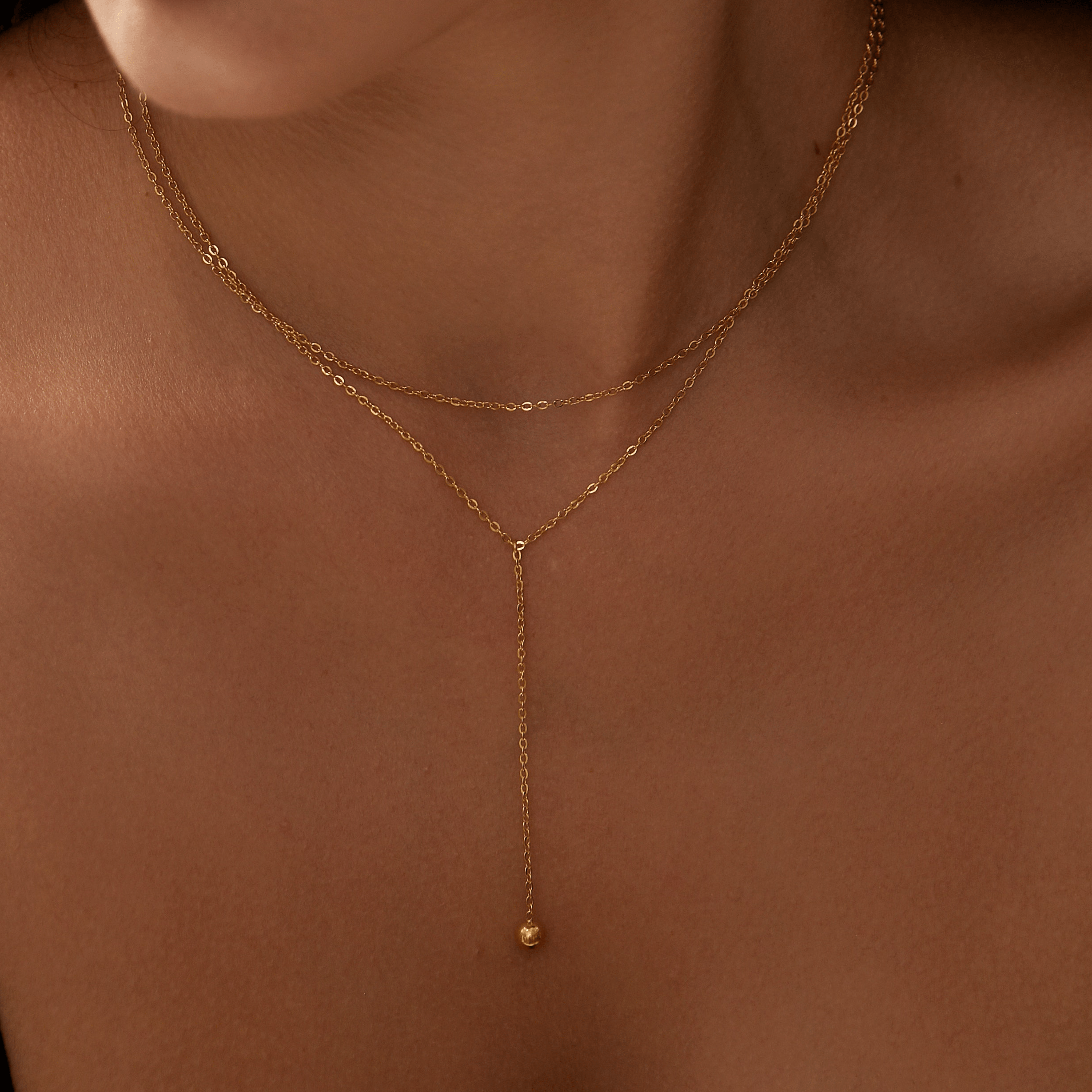 Layered Mini Ball Necklace - 