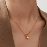 Baroque Pearl Knot Necklace - 