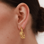 Coiled Serpent Earrings - 