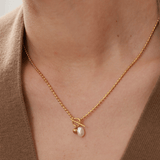 Baroque Pearl Knot Necklace - 