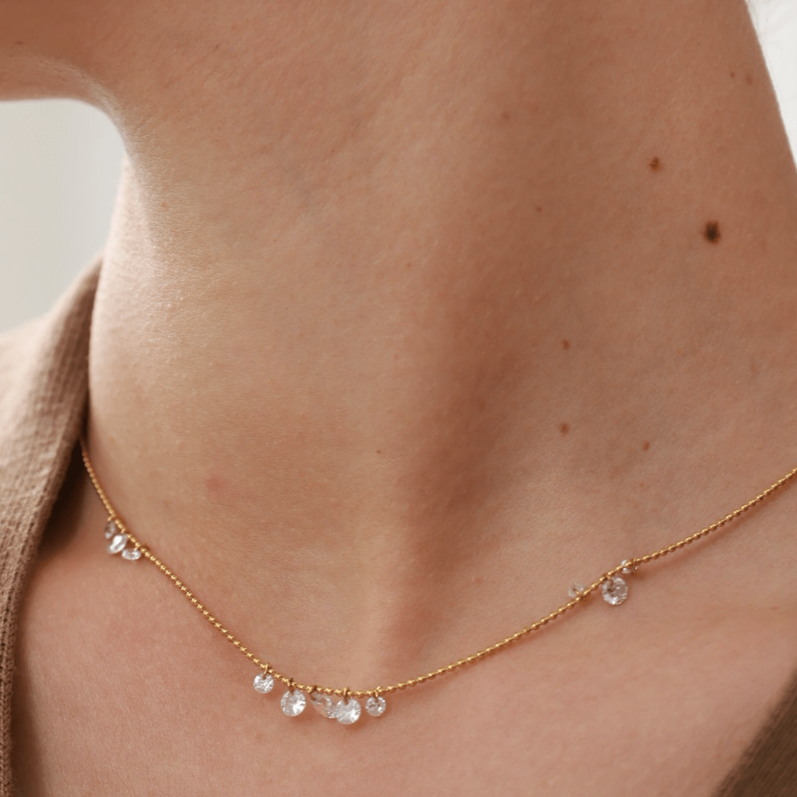 Floating Diamond Necklace - 