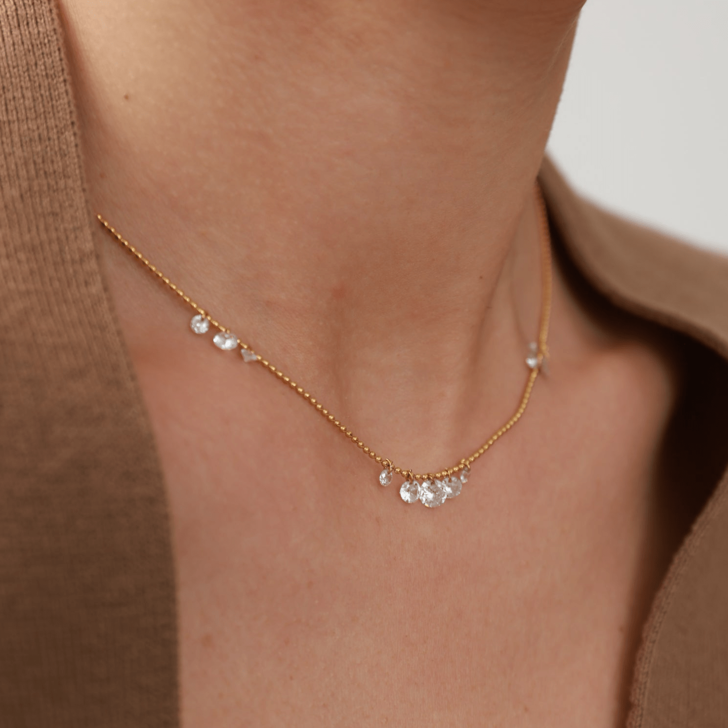 Floating Diamond Necklace - 