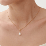 Ava Pearl Drop Necklace - 