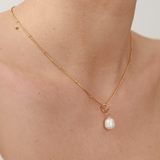 Ava Pearl Drop Necklace - 