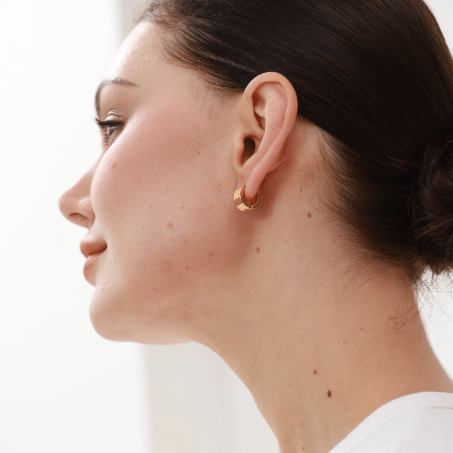 Ridge Hoop Earrings - 