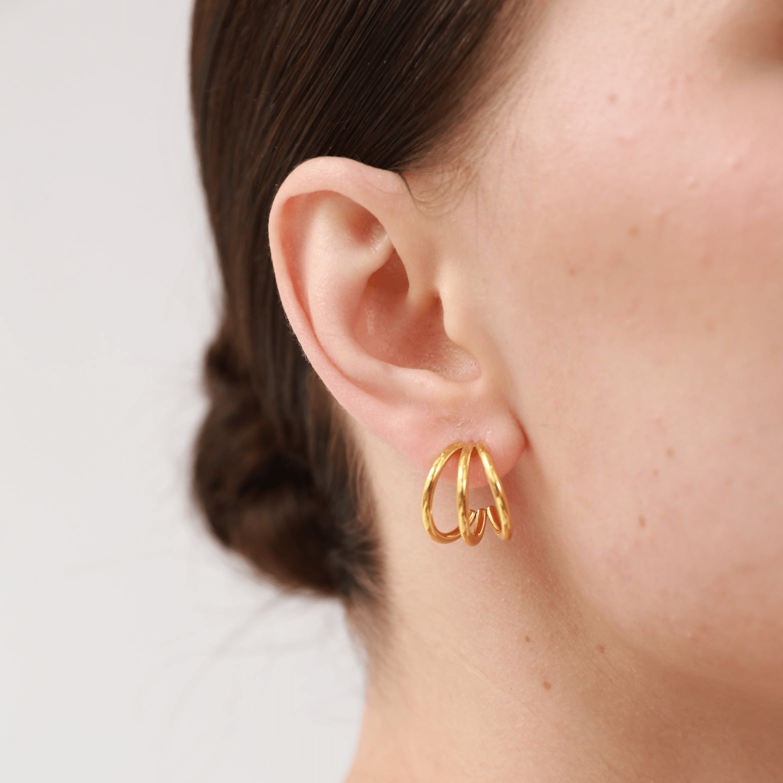 Classic Triple Hoops - 