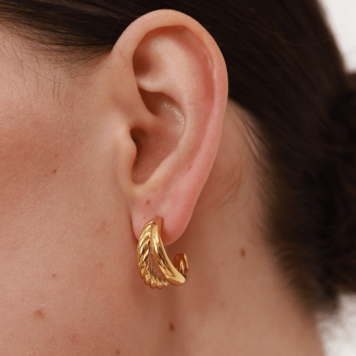 Braided Double Hoops - 