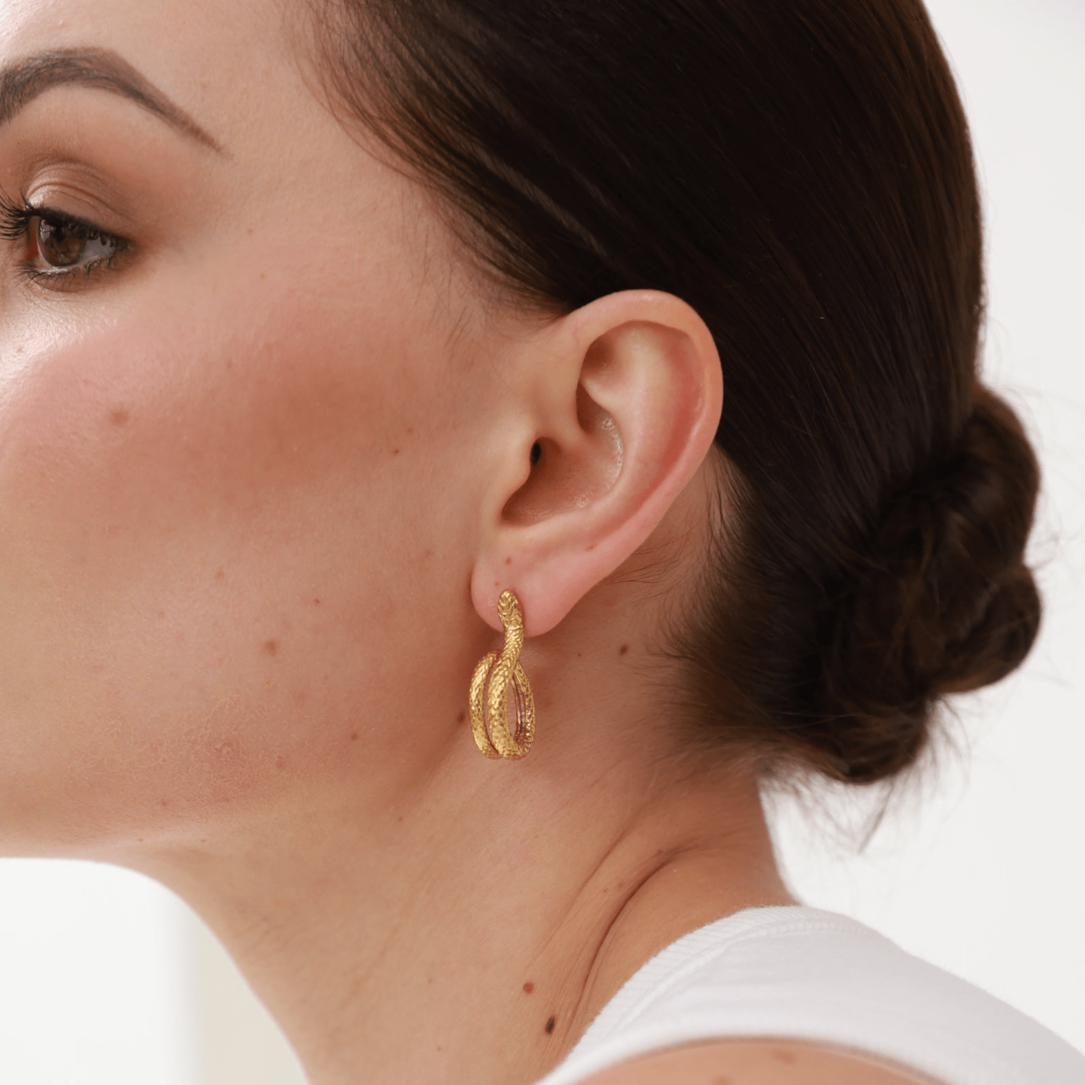 Coiled Serpent Earrings - 