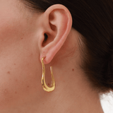 Wavy Hoop Earrings - 